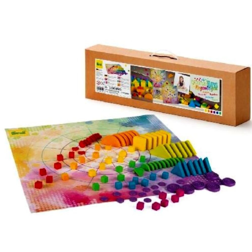 NWT Erzi Wooden Toys Rainbow Mandalay